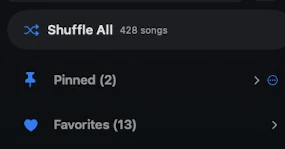 Shuffle All, Pinned, and Favorites playlists in Gig Recorder