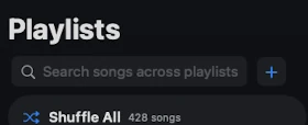 Search bar across every Gig Recorder playlist